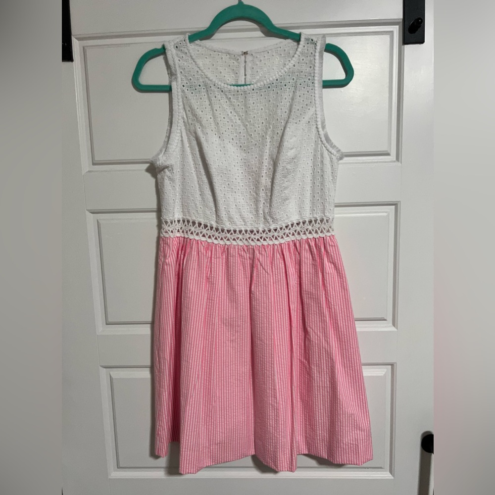 NWT Lilly Pulitzer Alivia Havana Pink Yarn Dye Seersucker Size 10